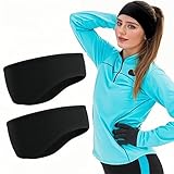 Flintronic Fascia Sportiva Invernale per Donna e Uomo, 2 Pezzi Fascia per Capelli Invernale, Fascia Paraorecchie In Pile, Fascia Capelli Invernale Sportiva per Corsa, Escursionismo, Ciclismo, Yoga