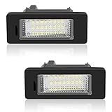 URAQT LED Luci Targa per Auto, 12V Lampada Targa 24 LED 3528-SMD Canbus Nessun Errore, 6000K Bianca Luce Targa per BMW E39, E60, E82, E90, E92, E93, M3, E39, E60, E70, X5, E60, E61, M5, E88 (BMW)