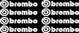 Adesivi per pinza del freno adatti per Brembo 8 pezzi, resistenti al calore Performance Tuning Auto Sticker JDM Sticker Brake Caliper Decals adatti per tutti i veicoli (bianco)
