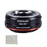 PHOLSY Manuale Adattatore per Lente: Compatibile con Obiettivi Minolta Rokkor MD (MC/SR) e Corpo Fotocamera Canon RF (EOS R-Type), MD su RF