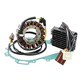 Topteng Alternatore Magneto Stator Kit Generatore Bobina di Statore e Regolatore per Aprilia RSV 1000 R 2004-2008 per RSV 1000 R Tuono 2006-2009 per RSV 1000 Tuono Factory 2006-2009