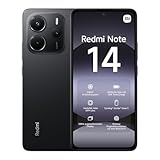 Xiaomi Smartphone Redmi Note 14, 8+256GB, Sistema fotografico con AI da 108MP, batteria da 5500mAh, display Eye-Care da 120Hz, funzionalità AI (caricabatterie non incluso),Nero