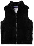 Amazon Essentials Gilet in Pile Sherpa con Tasche Bambine e Ragazze, Nero, 6-7 Anni