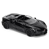 CMJ Bugatti Mistral Roadster Modellino Auto in Scala 1:43 - Nero Lucido | Edizione da collezione con Maggiori dettagli | Prodotto con licenza ufficiale