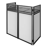 Ibiza - DS30 - Stativo professionale per DJ regolabile e pieghevole con pannelli di finitura opachi - Custodia per il trasporto inclusa - Nero