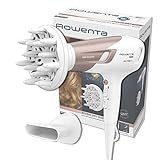 Rowenta CV5830 Studio Dry Glow Asciugacapelli con Booster Ionico, Phon per Capelli 2100W, Tecnologia Effiwatts, Thermo Control, 1 Diffusore e 1 Concentratore, 6 Combinazioni di Velocità/Temperatura