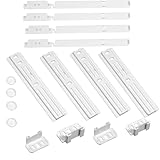 DL SERVICE Guide Frigorifero a Incasso Universali, 4 Guide per porta frigorifero e Kit di installazione integrato, adatte a tutte le marche come Beko, Smeg, Samsung