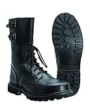 Stivali Rangers da esercito, stile francese, in pelle Mil-Tec, nero (nero), 46