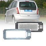 NSLUMO 2X Luci targa LED Lampade targa per Lancia Musa 2004-2012 Tipo 350 Luci targa LED bianche Lampada parcheggio auto