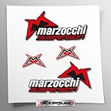 Kit adesivi compatibile con forcelle Marzocchi | adesivi per moto forcella | Vinile Adesivo FACILE APPLICAZIONE Stampa UV | Stickersland®