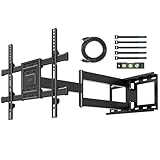 BONTEC Supporto TV Parete con Braccio Articolato Extra Lungo 850mm per Schermi LCD/LED/OLED da 32-70 Pollici fino a 60 kg, Inclinabile, Orientabile e Rotabile, Max VESA 400 x 400 mm