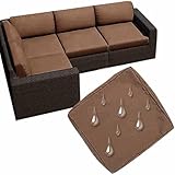 UWOBTN Fodera Impermeabile Per Divano Con Cerniera,50x50 60x60 Coprisedile Rimovibili Per Interni Ed Esterni Patio Mobili In Rattan E Cuscini Da Giardino(Color 5,60x55x10cm)