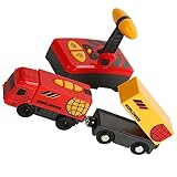 MUSISALY Trenino Elettrico Giocattolo Per Bambini in Plastica Resistente Telecomando A Distanza Per Interazione Genitore-figlio