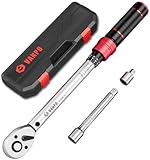 VANPO Chiave Dinamometrica 3/8'', 5-60Nm Moto e Bici Chiavi Dinamometrica Set con Adattatore da 3/8 "a 1/4", Barra di Prolunga 125 mm, 72T Chiave Dinamometrica per Bici, Moto e Cambio Candela Auto