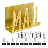 KUBDPQOR Portalettere Da Tavolo – Il Portalettere Libro Perfetto per la Tua Scrivania, Compatibile con Documenti e Assegni