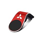 JUNZAI Supporto Magnetico per Telefono da Auto, per Mitsubishi Outlander Lancer ASX L200 Colt Pajero Galant 2023, Supporto per Cellulare con Presa d'Aria per Auto, AntiGraffio, Accessori,Red