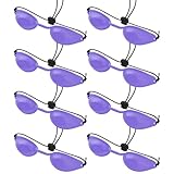 Guador 8 Pezzi Occhiali di Protezione Solarium, Occhiali di Protezione UV Occhiali Sicurezza per gli Occhi Occhiali di Protezione Solarium a Infrarossi Affidabili la Terapia della Luce Occhiali(Viola)