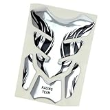 XNASU Personalizzato per KTM LC4 Enduro 690 LC4 Supermoto 690 SMC 690 SMC-R Duke Adesivo Guarnizione Carburante(Silver)