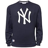 New Era - MLB Crew Sweat NY Yankees, Felpa Uomo, Blu (Navy), 4XL