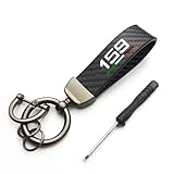 SDYAYFGE Portachiavi Auto,Chiave KeyRings Come Leggero Resistente Logo Multifunzione Catena per Alfa Romeo 159 Uomo Donna Regalo Accessori,A