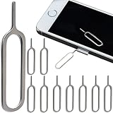 MINGZE 10 x Strumento di rimozione della SIM card, pin della scheda SIM | Strumento per sim card compatibile con iPhone X, 8, 7, 6, iPad, Samsung Note 9, 8, S9, S8, S7 HTC e tutti gli smartphone