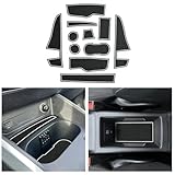 CDEFG Compatibile con Audi Q2 2016-2024 2025 tappetini in gomma per console centrale, tappetini antiscivolo per auto, in gomma, Q2 2025, accessori (bianco)