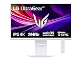 LG UltraGear 32G810SA Monitor Gaming 32", UHD 4K, IPS 1ms, 144Hz, Funzioni Smart con webOS 24, HDR 400, G-Sync Compatible, AMD FreeSync Premium, VRR, Speaker 14W, HDMI 2.1, USB-C, WiFi, BT, Bianco