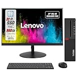 Lenovo Postazione Completa, Pc Desktop Intel i5-6th, Ram 32Gb SSD 1000Gb, Monitor 24" FHD Libre Office, Compreso di Mouse e Tastiera (Ricondizionato)