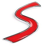Stemma S Argento Lettera 3D Badge Lettering Adesivo di Ricambio Universale Posteriore Coperchio Portellone Portellone Posteriore Copertura per Mini Cooper (S)