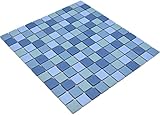 Piastrella a mosaico in ceramica blu blu per pavimenti, pareti, bagno, WC, doccia, cucina, specchio piastrellato, rivestimento per vasca da bagno, mosaico