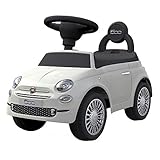TURBO CHALLENGE - Fiat 500 - Camminatore - 119091 - Ruote Libere - Bianco - Max 25 kg - Plastica - Batterie Non Incluse - Giocattolo per Bambini - Regalo - A partire dai 12 mesi