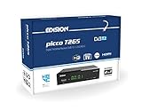 EDISION PICCO T265 Decoder Digitale Terrestre 2024 Full HD DVBT2 H265 HEVC 10 Bit Bonus TV, FTA, USB, HDMI, SCART, Sensore IR, Supporto USB WiFi, Telecomando Universale 2in1, Main 10