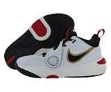 Nike Team Hustle D 11 (GS), Sneaker, White Black Metallic Gold University Red, 40 EU