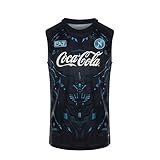 SSC Napoli Smanicato Allenamento Ebony 2025/2026 L, EA7 Prodotto Ufficiale, Maglia Calcio Ebony Adulto 2025/2026 - L