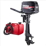 6,5 HP motore fuoribordo a 4 tempi, benzina, sistema di raffreddamento ad acqua, per barca da pesca gonfiabile, CDI, 123 CC, 40 cm/16 in