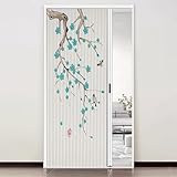 Porta soffietto da interno Porte Interne a Libro, Senza Foratura Scorrevoli Porta Divisoria Invisibile con Telaio In Alluminio(White Frame,68.5x203cm)