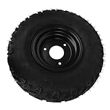 Tbest 14x5,00 Pneumatici ATV 6 Pollici con Cerchio in Lega di Alluminio Nero 3 Fori 6pr in Gomma Puntura Prova per Go Kart Off Road Vehicle Carre