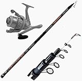 Canna Mulinello Pesca A Fondo Surfcasting Telescopica Beach Ledgering Gr. 100