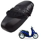 generico pelle copri sella moto Compatibile con Kymco People S 125 2004-2010,coprisella moto,copri sella scooter,impermeabili,antipioggia,antipolvere e antisole (black)