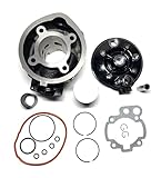 Mota Kit Nero 75cc Ghisa MINARELLI AM6 Cilindro Testa Top Racing per 50 in Scatola 1 mono segmento 49MM compatibile con yamaha