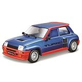 BBURAGO Renault 5 Turbo, Auto Diecast in Scala 1:24, Replica Dettagliata con Portiere Apribili, Disponibile nei Colori Blu e Rosso, Licenza Ufficiale Renault, Età Consigliata 3+ Anni