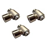 Generico Kit 3 RACCORDI GIREVOLI per ASTE PNEUMATICHE per ABBACCHIATORE Attacco 1/4" Maschio - Femmina