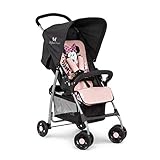 hauck Passeggino Leggero Sport - Solo 5,9 kg Per Bambino Fino a 15kg - Compatto e Pieghevole - Reclinabile, Cappotta e Grande Cesto Portaoggetti Fino a 3 kg - Minnie Sweetheart, Rosa