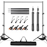 Heysliy Supporto Fondale Fotografico 3x2m – Struttura Regolabile per Sfondo Fotografico, Telo Proiettore, Set Fotografico e Decorazioni Evento