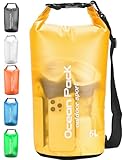 Henrycares Borsa Impermeabile Mare, Sacca Dry Bag da 20L 10L 5L 2L, Zaino Impermeabile con Tracolla, per Trekking Nuoto Spiaggia Canoa Barca Bici