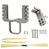 Runzkzy Accessori Fucile a Fionda Fai da Te, Testa Fionda da Caccia con Dispositivo di Rilascio in Metallo e 2 Bande Elastiche, Grilletto per Fionda, Accessori per l'Allenamento (Pacchetto A)