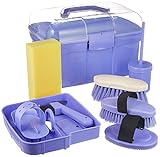 Kerbl Scatola da toelettatura riempita per bambini, viola (kit per la cura dei cavalli) 321765, 8 pezzi (confezione da 1), polipropilene