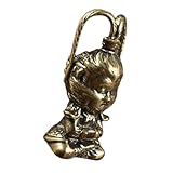 Abaodam ciondolo chiave scimmia ciondoli scimmia in metallo scimmia artigianale in rame ciondoli scimmia per la creazione di gioielli figurina wukong ciondolo a forma di scimmia D'oro