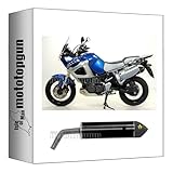 scarico omologato arrow maxi race-tech in alluminio nero con fondello in carby compatibile con yamaha xt 1200 z super tenere 2010 2011 2012 2013 2014 2015 2016 2017 2018 mototopgun 72614akn