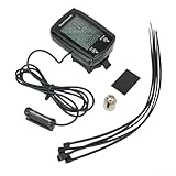 Tachimetro per bicicletta, impermeabile, wireless, contachilometri, con display LCD retroilluminato, avvio/arresto automatico, accessori per ciclismo su strada MTB (nero)